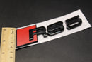 Gloss Black/Chrome Silver RS5 Fits Audi Badge Letters Emblem Rear Trunk Boot Lid