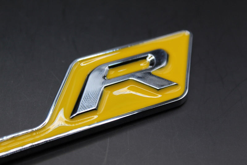 R Badge Black Yellow Red Black Chrome LETTER Rear Boot Tailgate For Mercedes