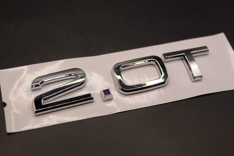 Chrome Silver 1.8T 2.0T 3.0T Boot Rear Trunk Tailgate Letters Badge FOR Audi