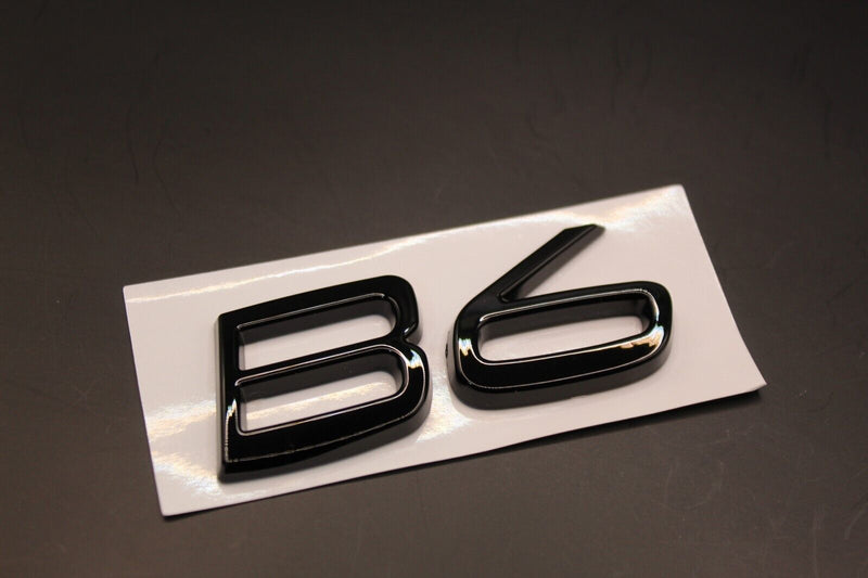 Gloss Black Chrome Silver B6 LETTERS Badge Rear Boot Tailgate For VOLVO