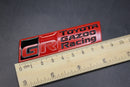 84mm X 23mm Matte Red Black GR Boot Rear Badge For Toyota Gazoo Racing