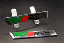 Chrome Silver Green Red Black VRS Front Grille & Rear Boot Badge Set For Skoda