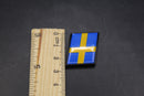 Black Edges Blue Yellow Swedish Flag Badge Rear Trunk Boot  Tailgate FOR VOLVO