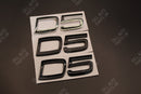 Gloss Matte Black Chrome D5 D 5 Metal Car Letters Badge Rear Boot FOR Volvo