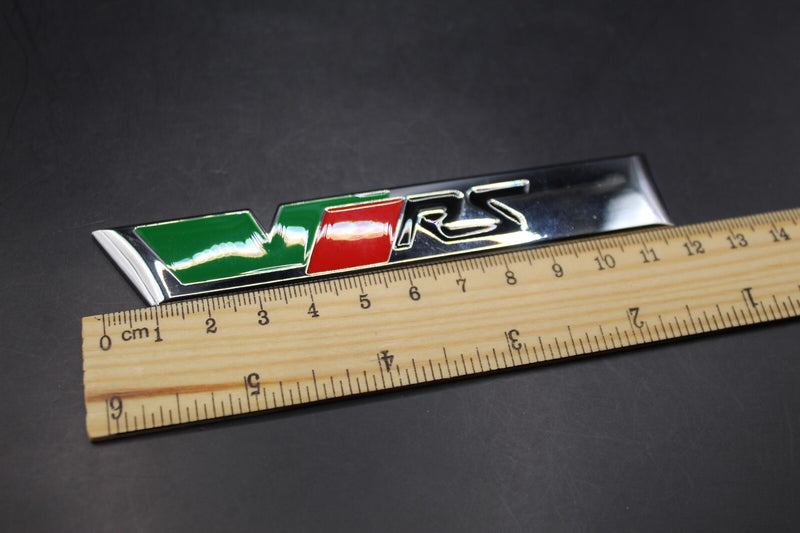 Chrome Silver Green Red Black VRS Front Grille & Rear Boot Badge Set For Skoda