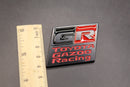 55mm X 40mm Matte Black Red GR Boot Rear Badge For Toyota Gazoo Racing