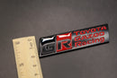 84mm X 23mm Matte Black Red GR Boot Rear Badge For Toyota Gazoo Racing