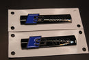2pc Set S-Line Blue Gloss Black Side Fender Wing Badge Set For AUDI