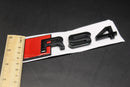 Gloss Black/Chrome Silver RS4 Fits Audi Badge Letters Emblem Rear Trunk Boot Lid