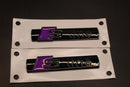 2pc Set S-Line Purple Gloss Black Side Fender Wing Badge Set For AUDI