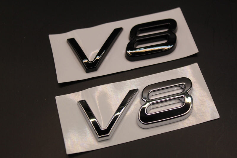 Gloss Black Chrome Silver V8 LETTERS Badge Rear Boot Tailgate For VOLVO