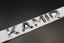 Gloss Black/Chrome Silver KAMIQ CAPITAL LETTERS For SKODA Badge Rear Trunk Boot