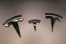 Gloss Black Black Model Y Overlay Badge Set For Tesla Front/Rear/Steering Wheel
