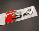 Gloss Black/Chrome Silver S4 Fits Audi Badge Letters Emblem Rear Trunk Boot Lid