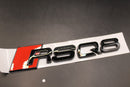 Gloss Black/Chrome Silver RSQ8 For Audi Badge Letters Emblem Rear Trunk Boot Lid