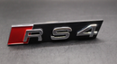 Chrome Silver RS4 Front Grille Stick-On Badge Fit For AUDI