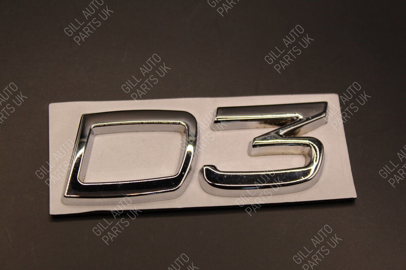 Gloss Matte Black Chrome D3 D 3 Metal Car Letters Badge Rear Boot FOR Volvo