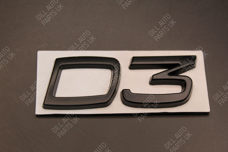 Gloss Matte Black Chrome D3 D 3 Metal Car Letters Badge Rear Boot FOR Volvo