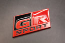 73mm X 36mm Matte Red Black GR SPORT Boot Rear Badge For Toyota