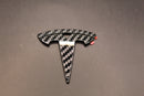 Carbon Fibre Style Model Y Overlay Badge Set For Tesla Front/Rear/Steering Wheel
