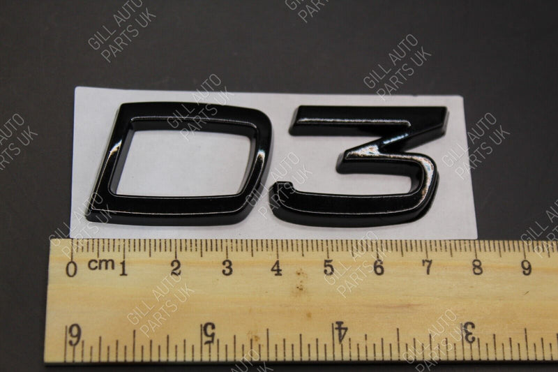 Gloss Matte Black Chrome D3 D 3 Metal Car Letters Badge Rear Boot FOR Volvo