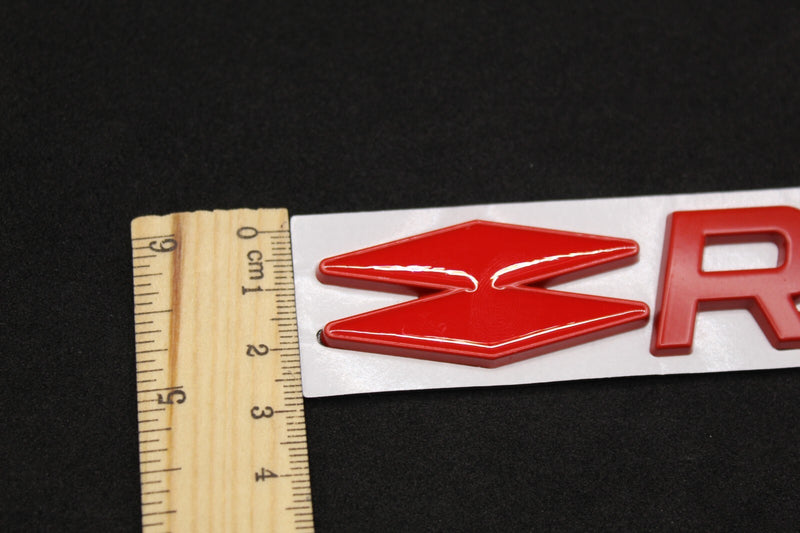 All Red R.S. RS Boot Rear Tailgate Side Fender Wing Badge For Renault