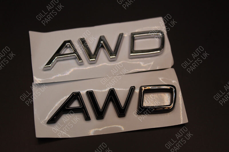 Gloss Black Chrome Silver AWD A W D Car Letters Badge Rear Boot FOR Volvo