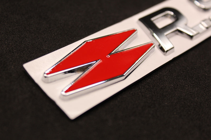 Chrome Silver Red R.S. RS Boot Rear Tailgate Side Fender Wing Badge For Renault