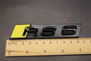 Gloss Black Yellow RS6 Front Grille Honeycomb Clip Bracket Badge Fit For AUDI