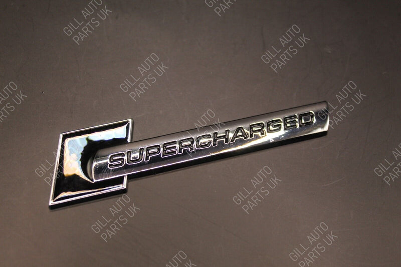 H.Q Supercharged Boot Rear Trunk Tailgate Badge Emblem Black Chrome Red for Audi