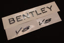 Chrome Silver Boot Rear Tailgate Letters Badge Fit For Bentley V8