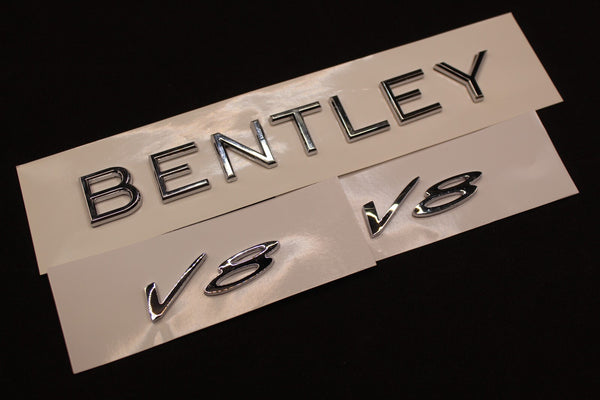 Chrome Silver Boot Rear Tailgate Letters Badge Fit For Bentley V8