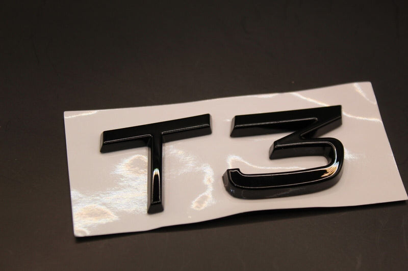 Gloss Black Chrome Silver T3 LETTERS Badge Rear Boot Tailgate For VOLVO