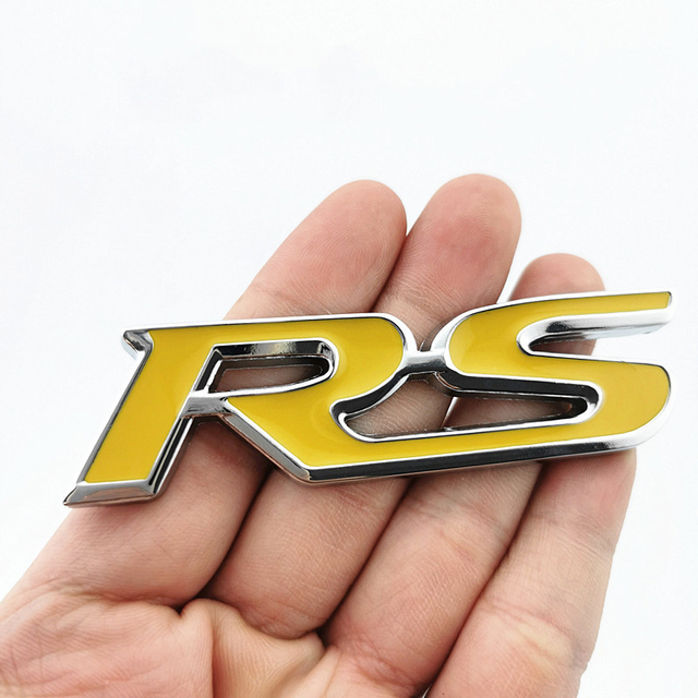 Fits Honda RS For Jazz Civic HRV Jade RS Badge 3D Metal Rear Trunk Emblem Letter