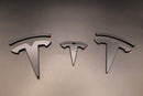 Matte Black Model 3 Overlay Badge Set For Tesla Front/Rear/Steering Wheel