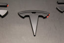 Matte Black Model 3 Overlay Badge Set For Tesla Front/Rear/Steering Wheel