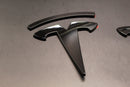 Gloss Black Model 3 Overlay Badge Set For Tesla Front/Rear/Steering Wheel