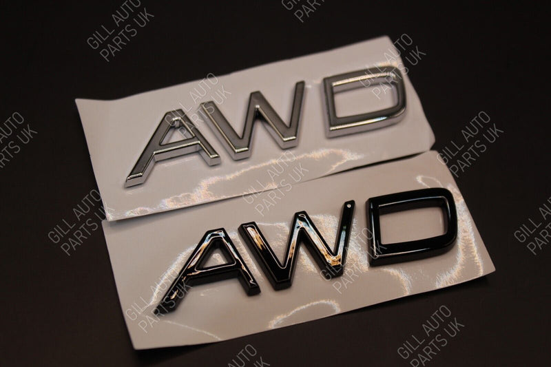 Gloss Black Chrome Silver AWD A W D Car Letters Badge Rear Boot FOR Volvo