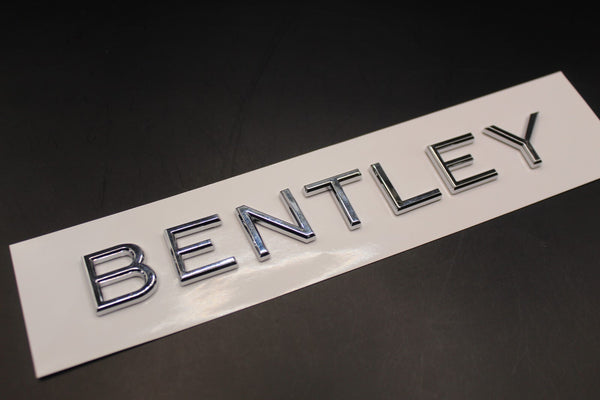 Chrome Silver Boot Rear Tailgate Letters Badge Fit For Bentley