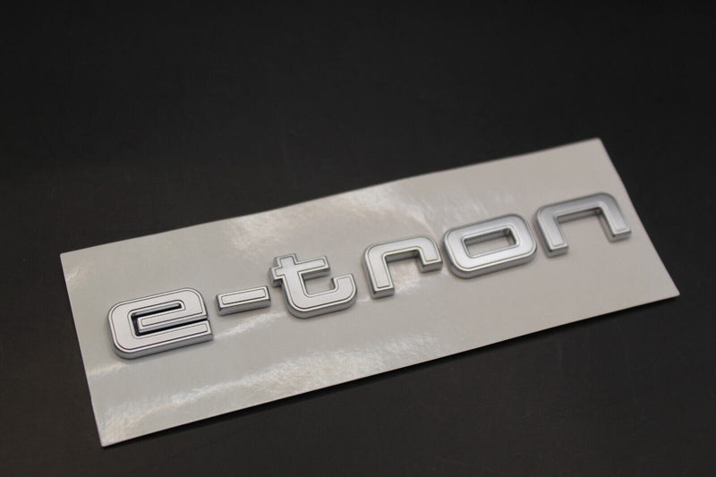 e-tron Gloss Matte Black Chrome Silver Sport Letters Badge Rear Boot FOR Audi