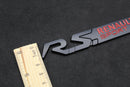 Matte Black Red R.S. RS Boot Rear Tailgate Fender Wing Badge For Renault Sport