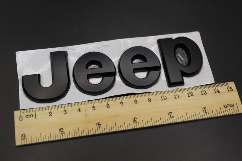 For Jeep MATTE BLACK Badge Front Rear Bonnet Boot Lettering Cherokee Wrangler