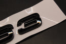 Gloss Black Yellow S3 Front Grille Honeycomb & Rear Boot Badge Set For AUDI