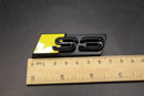 Gloss Black Yellow S3 Front Grille Honeycomb & Rear Boot Badge Set For AUDI