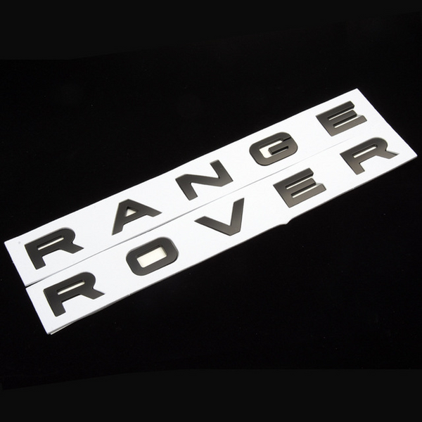 Matte Black Letters Badge Lettering Front Or Rear Hood Bonnet Boot Tailgate For Range Rover