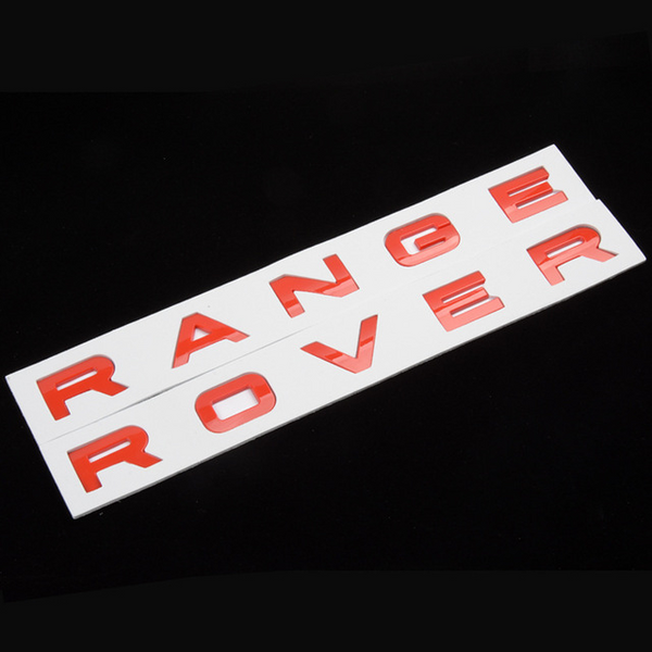 Red Letters Badge Lettering Front Or Rear Hood Bonnet Boot Tailgate For Range Rover