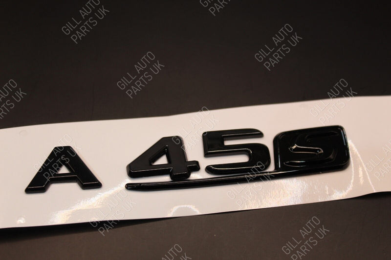 Gloss Full Black A45S A 45 S Car Lettering/Badge Rear Trunk Boot