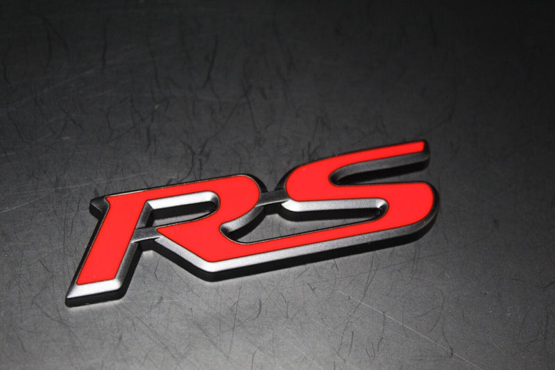 Red Black RS Front Grille & Rear Boot Badge SET Emblem Trunk for HONDA