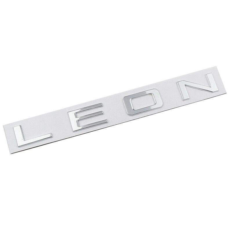 Leon Letters 3D Chrome Silver LEON L E O N Rear Badge Letters FITS Seat Leon Cupra