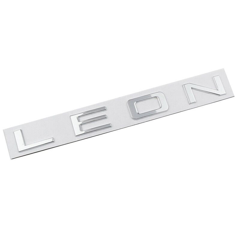 3D Chrome Silver LEON L E O N Rear Badge Letters FITS Seat Leon Cupra